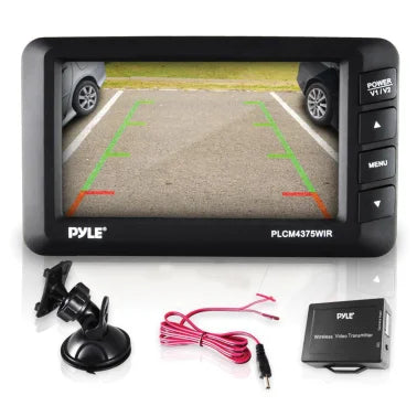 Pyle® 4.3" LCD Monitor & Wireless Backup Camera with Parking/Reverse Assist System