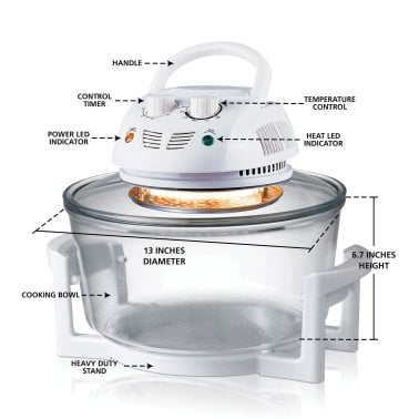 NutriChef Halogen Oven Air-Fryer/Infrared Convection Cooker