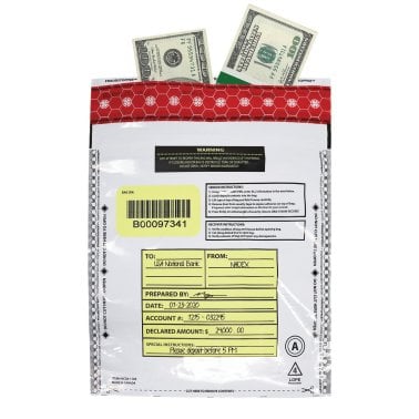 Nadex Coins™ Tamper-Evident 9-In. x 12-In. Opaque FRAUDSTOPPER™ Bank Deposit Bags (500 Pack)