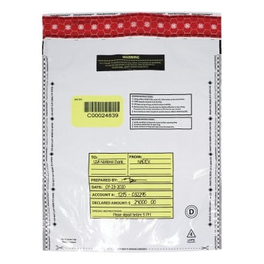 Nadex Coins™ Tamper-Evident 9-In. x 12-In. Opaque FRAUDSTOPPER™ Bank Deposit Bags (100 Pack)