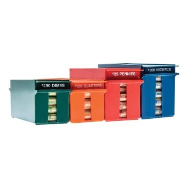 Nadex Coins™ Rolled Coins Storage Boxes with Lockable Covers