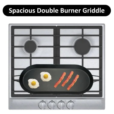 Brentwood® Carbon Steel Nonstick Comal Griddle for Double Burner, 18 In. x 8.5 In.