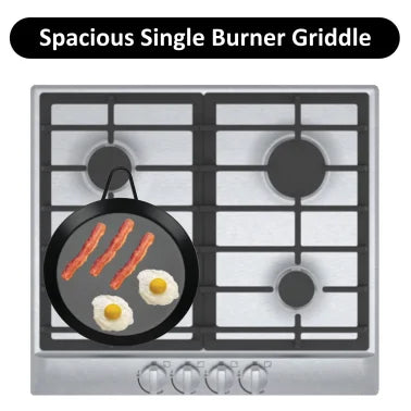 Brentwood® Carbon Steel Nonstick Round Comal Griddle for Single Burner (9.5 In.)