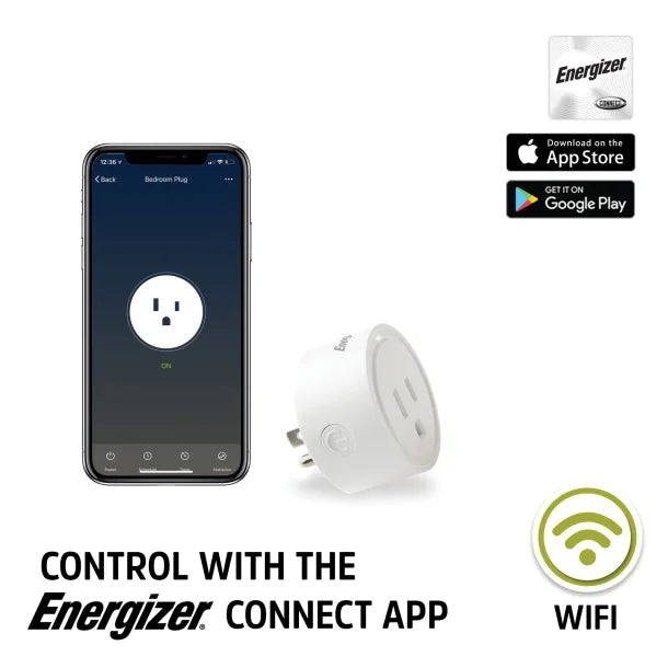 Energizer® Connect Smart Wi-Fi® 15-Amp Wall Plug (1 Pack)