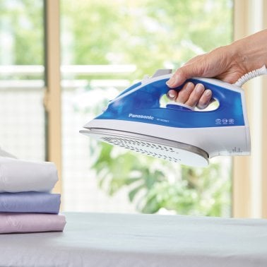 Panasonic® 1,500-Watt Steam-Circulating Iron with Curved Nonstick Titanium-Coated Soleplate