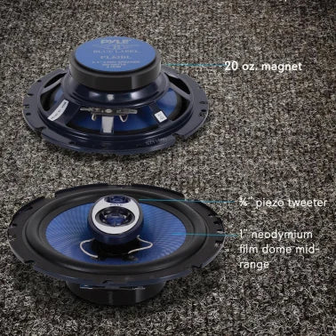 Pyle® Blue Label Speakers (6.5", 3 Way)