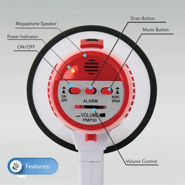Pyle® 30-Watt Professional Megaphone/Bullhorn