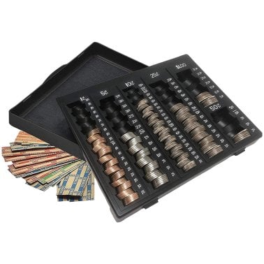 Nadex Coins™ 6-Compartment Coin Handling Tray (Black)