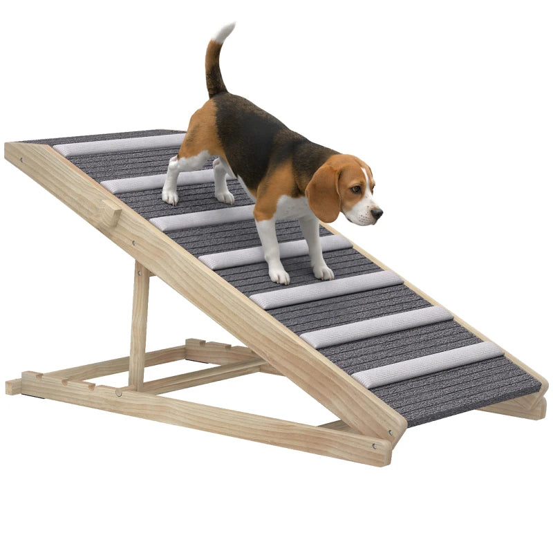 Dog Ramp for Couch, Foldable Pet Ramp for Small to Large Dog, 4 Adjustable Height from 14" to 20"