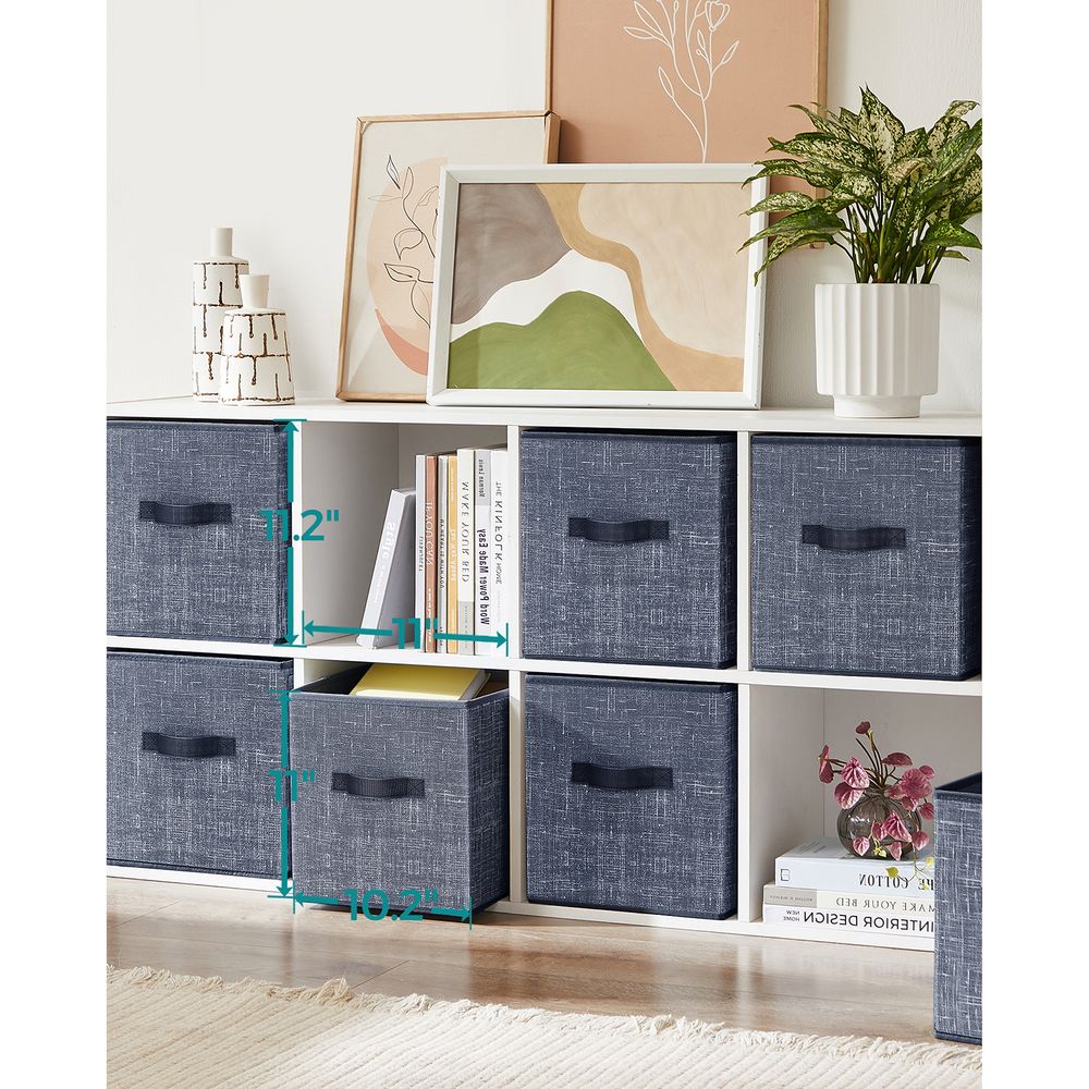 SONGMICS Non-Woven Fabric Storage Cubes with Double Handles 