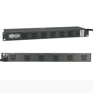 Tripp Lite Power Strip Rackmount Metal 120V 5-15R Right Angle 12 Outlet 1U 