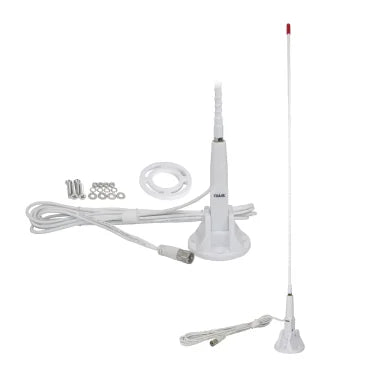 Tram® Marine CB 3-Foot Fiberglass Antenna with RG58 Cable and PL-259 Connector