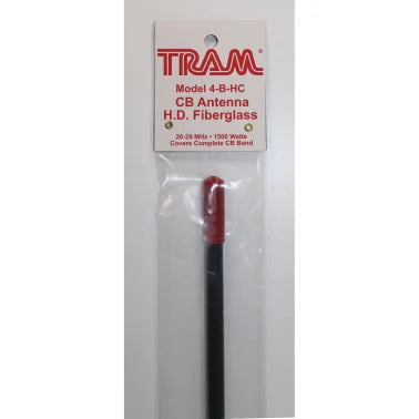 Tram® 1,500-Watt 26-MHz to 29-MHz Fiberglass Whip CB AM/FM/SSB Antenna (4 Ft.; Black)