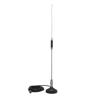 Tram® Center-Load Stainless Steel Whip CB Magnet-Mount Antenna Kit with 3-1/2-In. Magnet and Cable