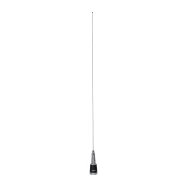 Browning® 200-Watt Pretuned Wide-Band 144 MHz to 174 MHz 2.4-dBd-Gain VHF Silver Antenna with Spring and NMO Mounting