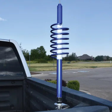 Tram® WC-6 2,000-Watt WILDCAT Trucker CB Antenna with 6-In. Anodized Aluminum Shaft with Extremely Low SWR and Long-Distance Transmit/Receive (Blue)