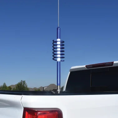 Tram® WC-6 2,000-Watt WILDCAT Trucker CB Antenna with 6-In. Anodized Aluminum Shaft with Extremely Low SWR and Long-Distance Transmit/Receive (Blue)