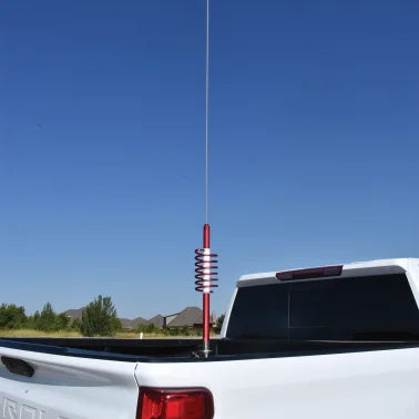 Tram® WC-6 2,000-Watt WILDCAT Trucker CB Antenna with 6-In. Anodized Aluminum Shaft with Extremely Low SWR and Long-Distance Transmit/Receive (Red)