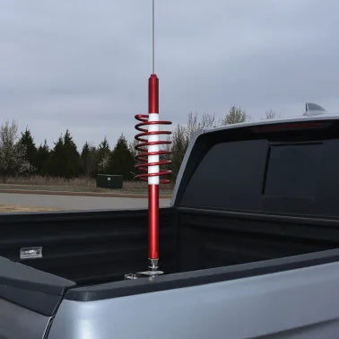 Tram® WC-6 2,000-Watt WILDCAT Trucker CB Antenna with 6-In. Anodized Aluminum Shaft with Extremely Low SWR and Long-Distance Transmit/Receive (Red)