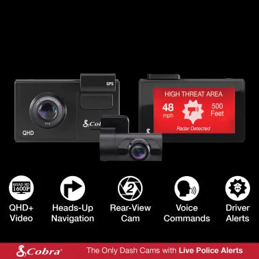 Cobra® SC 200D Dual-View Smart Dash Cam