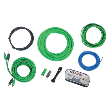 DB Link® X-Treme Green Series 8-Gauge Amp Installation Kit with 60-Amp Mini-ANL Fuse