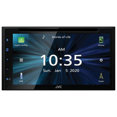 JVC® KW-V660BT 6.8-In. Double-DIN In-Dash DVD Receiver with Bluetooth®, Apple CarPlay™, Android™ Auto, and SiriusXM® Ready