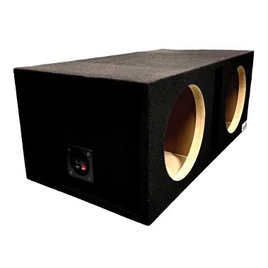 King Boxes D10V 10-In. Double-Speaker Single-Port Black Carpeted Enclosure