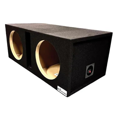 King Boxes D10V 10-In. Double-Speaker Single-Port Black Carpeted Enclosure