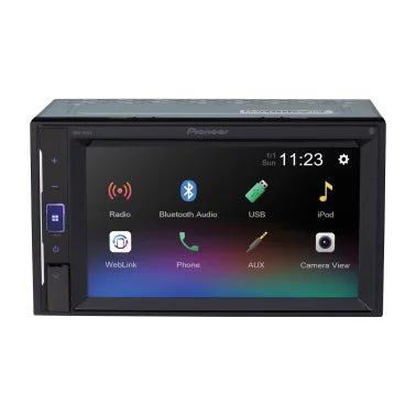 Pioneer® DMH-241EX 6.2-In. Car In-Dash Unit, Double-DIN Digital Media Receiver with Touch Screen and Bluetooth®