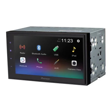 Pioneer® DMH-342EX 6.8-In. Car In-Dash Unit, Double-DIN Digital Media Receiver with Touch Screen and Bluetooth®