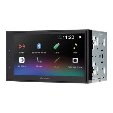 Pioneer® DMH-342EX 6.8-In. Car In-Dash Unit, Double-DIN Digital Media Receiver with Touch Screen and Bluetooth®