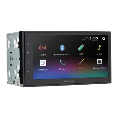 Pioneer® DMH-342EX 6.8-In. Car In-Dash Unit, Double-DIN Digital Media Receiver with Touch Screen and Bluetooth®