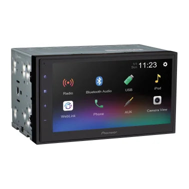 Pioneer® DMH-342EX 6.8-In. Car In-Dash Unit, Double-DIN Digital Media Receiver with Touch Screen and Bluetooth®