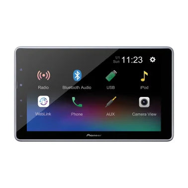 Pioneer® DMH-T450EX 9-In. Car Stereo Head Unit, Double-DIN with Floating WSVGA Touch Screen