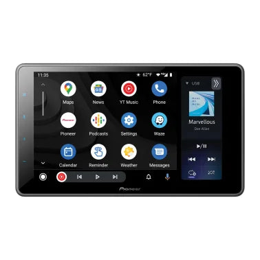 Pioneer® DMH-WT3800NEX 9-In. Car Stereo Head Unit, Single-DIN with Floating WSVGA Touch Screen