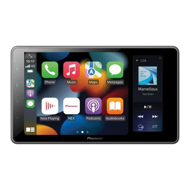 Pioneer® DMH-WT3800NEX 9-In. Car Stereo Head Unit, Single-DIN with Floating WSVGA Touch Screen