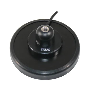 Tram® 5-Inch Black Steel NMO Magnet Mount with RG58 Coaxial Cable and UHF PL-259 Connector