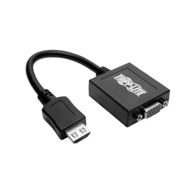 Tripp Lite® by Eaton® 1900 x 1200 HDMI® Male to VGA Female Converter Cable Adapter with 3.5-mm Stereo Audio Jack, 6 In., Black, P131-06N