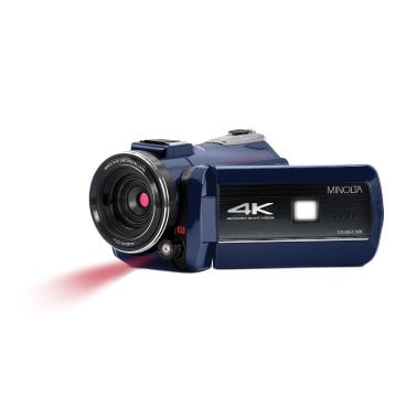 Minolta® MN4K40NV 4K Ultra HD 16x Digital Zoom IR Night Vision Video Camcorder (Blue)