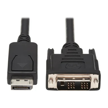 Tripp Lite® by Eaton® 1080p DisplayPort™ Male with Latch to DVI-D Male Single Link Adapter Cable, Black, 6 Ft., P581-006