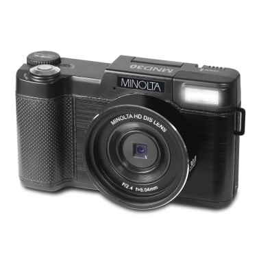 Minolta® MND30 4x Digital Zoom 30 MP/2.7K Quad HD Digital Camera (Black)