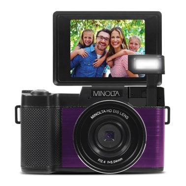 Minolta® MND30 4x Digital Zoom 30 MP/2.7K Quad HD Digital Camera (Purple)