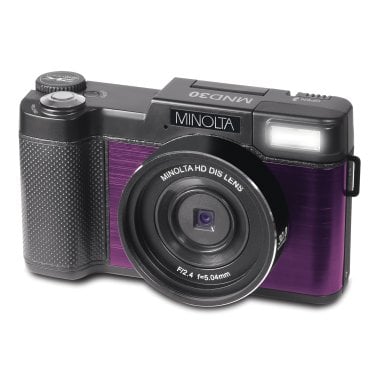 Minolta® MND30 4x Digital Zoom 30 MP/2.7K Quad HD Digital Camera (Purple)