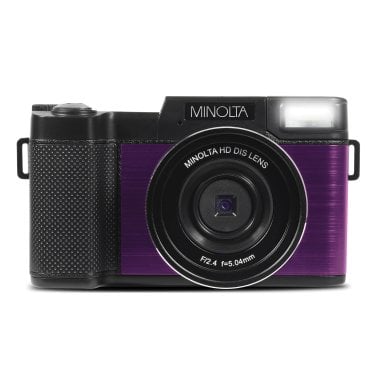 Minolta® MND30 4x Digital Zoom 30 MP/2.7K Quad HD Digital Camera (Purple)