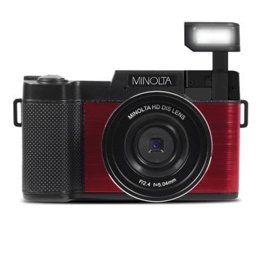 Minolta® MND30 4x Digital Zoom 30 MP/2.7K Quad HD Digital Camera (Red)