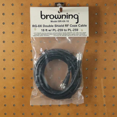 Browning® Heavy-Duty CB Antenna Coaxial Cable Assembly with Preinstalled UHF PL-259, 18 Ft.