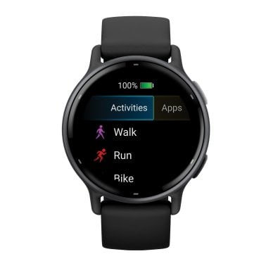 Garmin® vívoactive® 5 Fitness-Tracking Smartwatch with Aluminum Bezel and Silicone Band (Black)