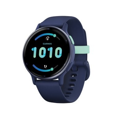 Garmin® vívoactive® 5 Fitness-Tracking Smartwatch with Aluminum Bezel and Silicone Band (Navy Blue)