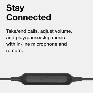 KOSS® The Plug Bluetooth® Earbuds with Microphone and In-Line Control, Black