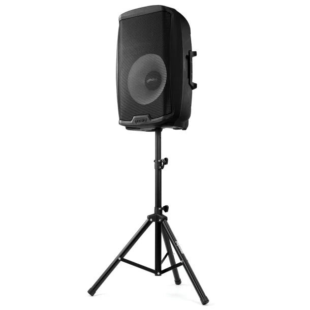 Gemini® AS Series Bluetooth® Multi-LED Portable PA Speaker Kit with Stand and Wired Microphone, Black, AS-2115BT-LT-PK